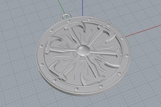 Amulet pendant 3D print model_9