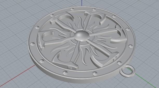 Amulet pendant 3D print model_7