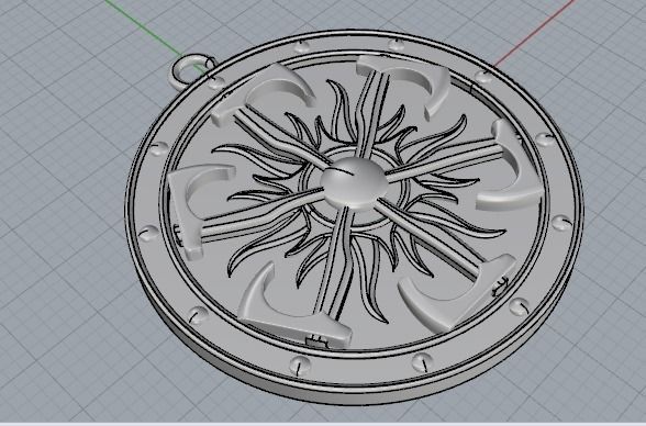 Amulet pendant 3D print model_6