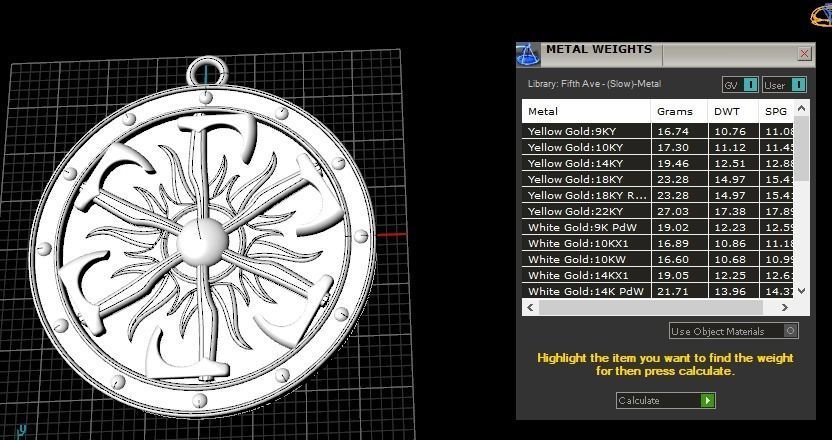 Amulet pendant 3D print model_1