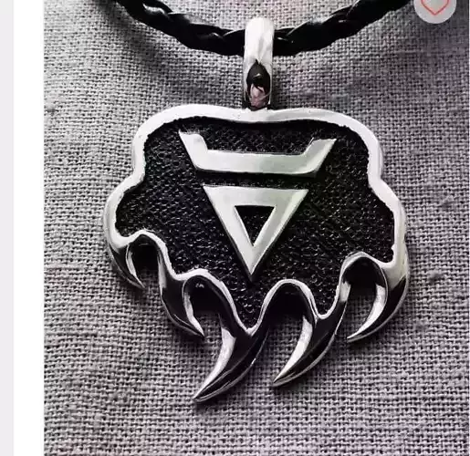 Amulet Paw Bear Pendant 3D print model