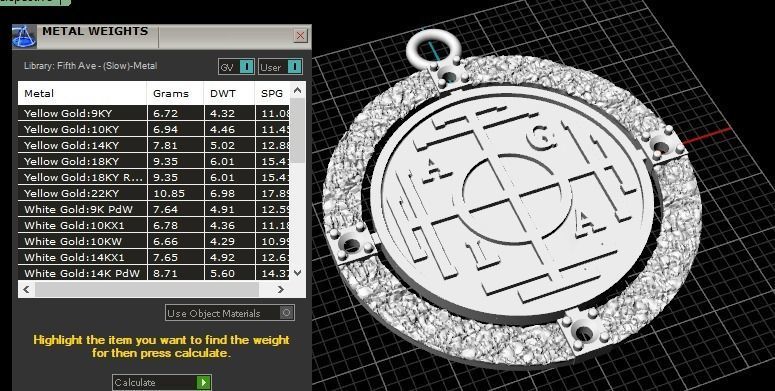 Amulet pendant 3D print model_1
