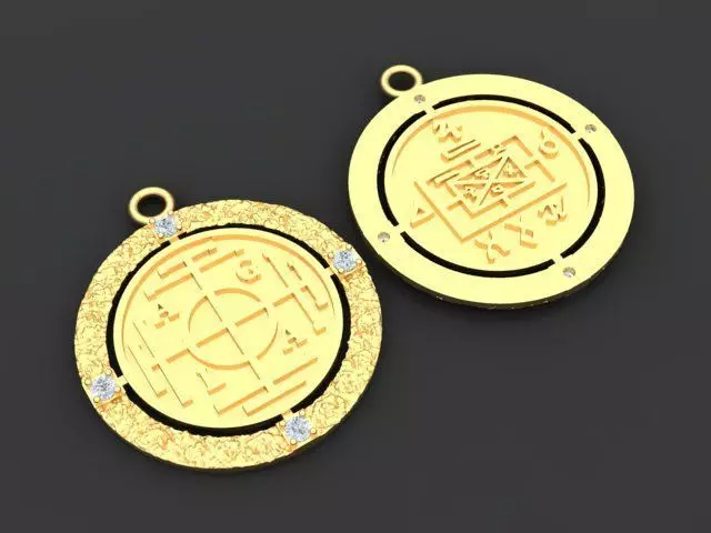 Amulet pendant 3D print model_0