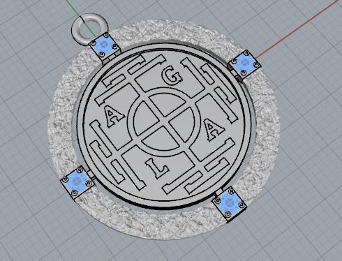 Amulet pendant 3D print model_4