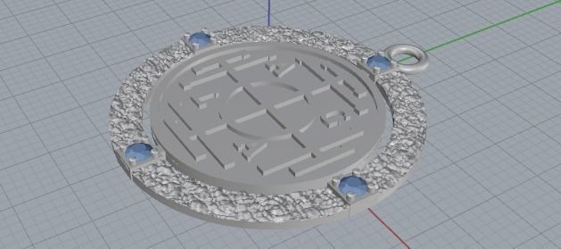 Amulet pendant 3D print model_6