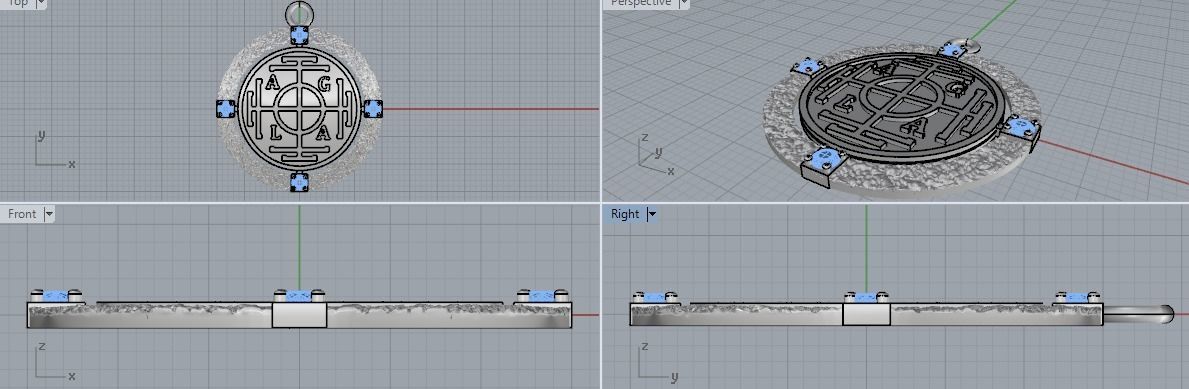 Amulet pendant 3D print model_5