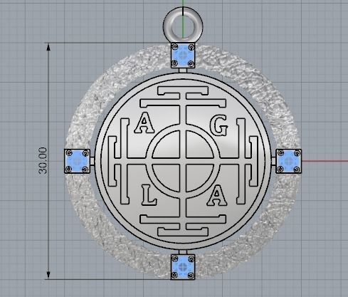 Amulet pendant 3D print model_9