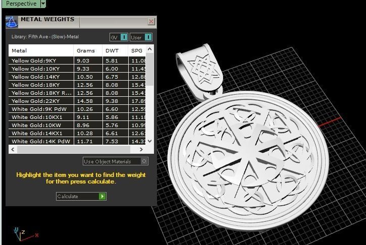 Amulet pendant 3D print model_2