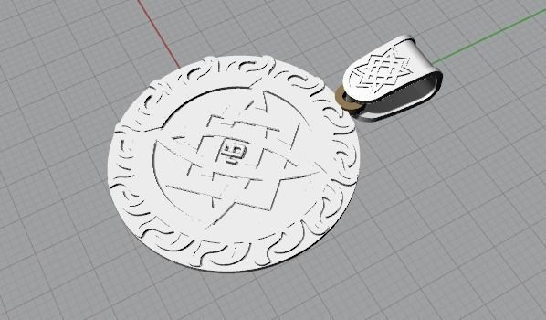 Amulet pendant 3D print model_4