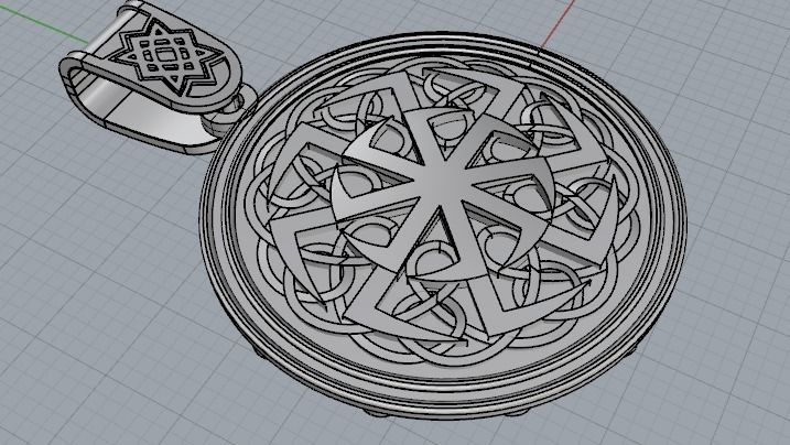 Amulet pendant 3D print model_9