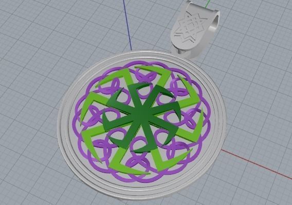 Amulet pendant 3D print model_3