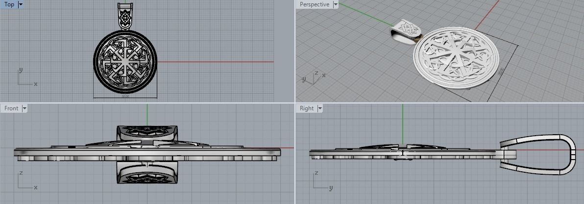 Amulet pendant 3D print model_8