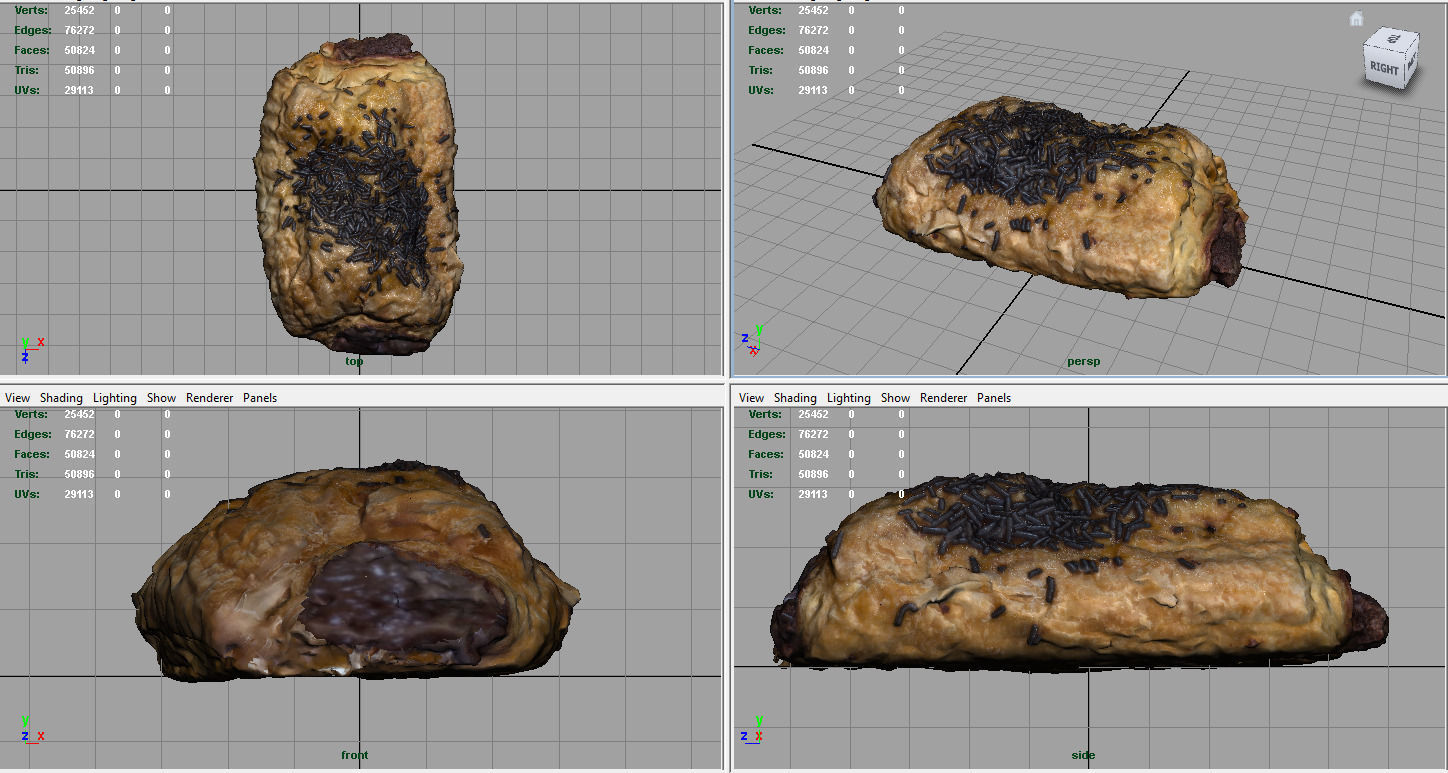 Neapolitan chocolate Low-poly 3D model_5