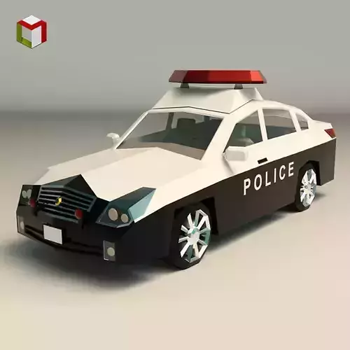 Low Poly Police Car 06