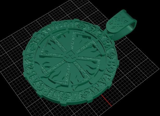 Amulet pendant 3D print model_8