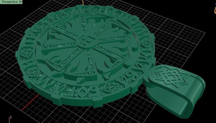 Amulet pendant 3D print model_7