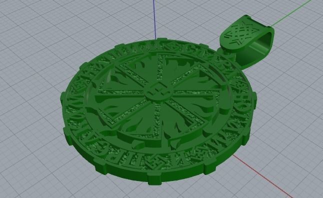 Amulet pendant 3D print model_5
