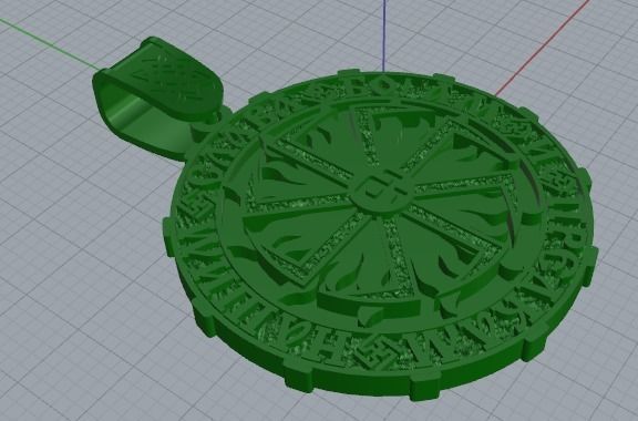 Amulet pendant 3D print model_4