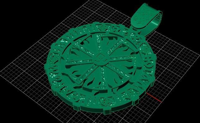 Amulet pendant 3D print model_6