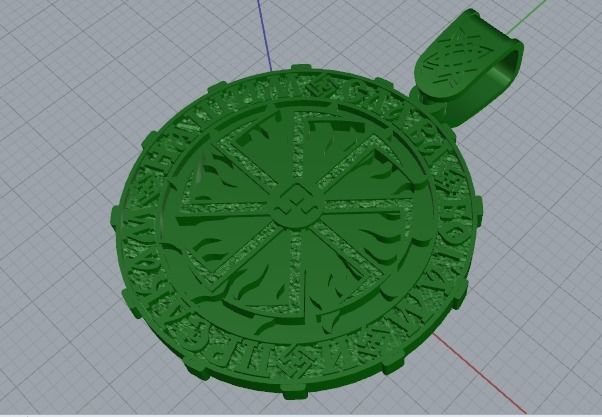 Amulet pendant 3D print model_3