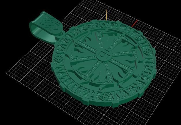 Amulet pendant 3D print model_9