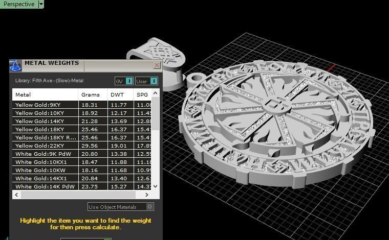 Amulet pendant 3D print model_1