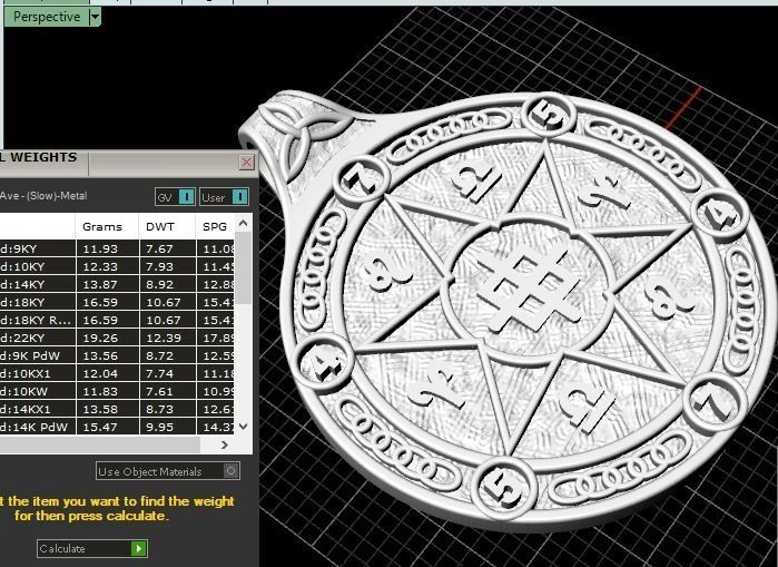 Amulet pendant 3D print model_1