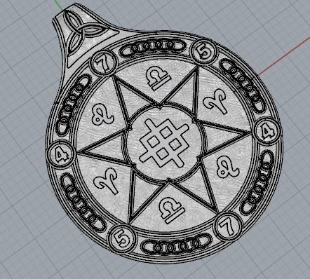 Amulet pendant 3D print model_8