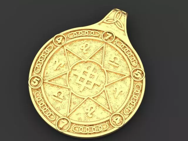 Amulet pendant 3D print model_0