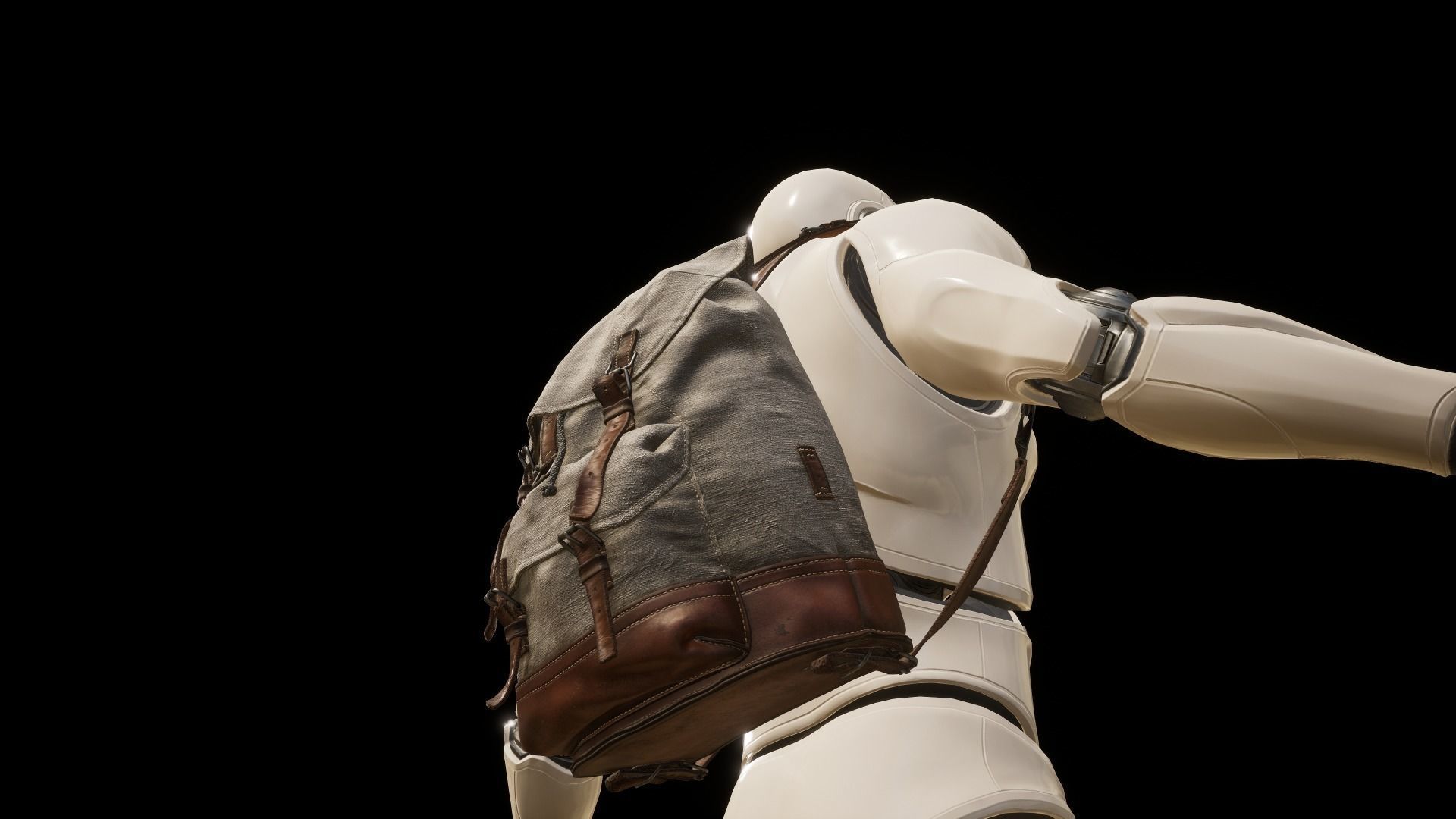 Old Backpack Low-poly 3D model_20