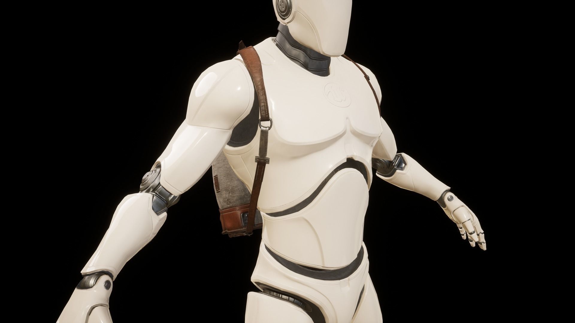 Old Backpack Low-poly 3D model_14