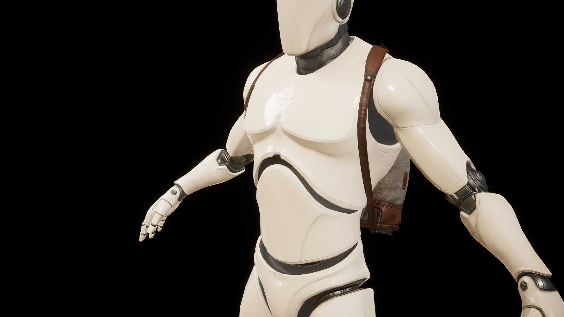 Old Backpack Low-poly 3D model_15