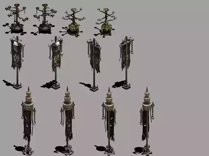 House flagpole - candlestick