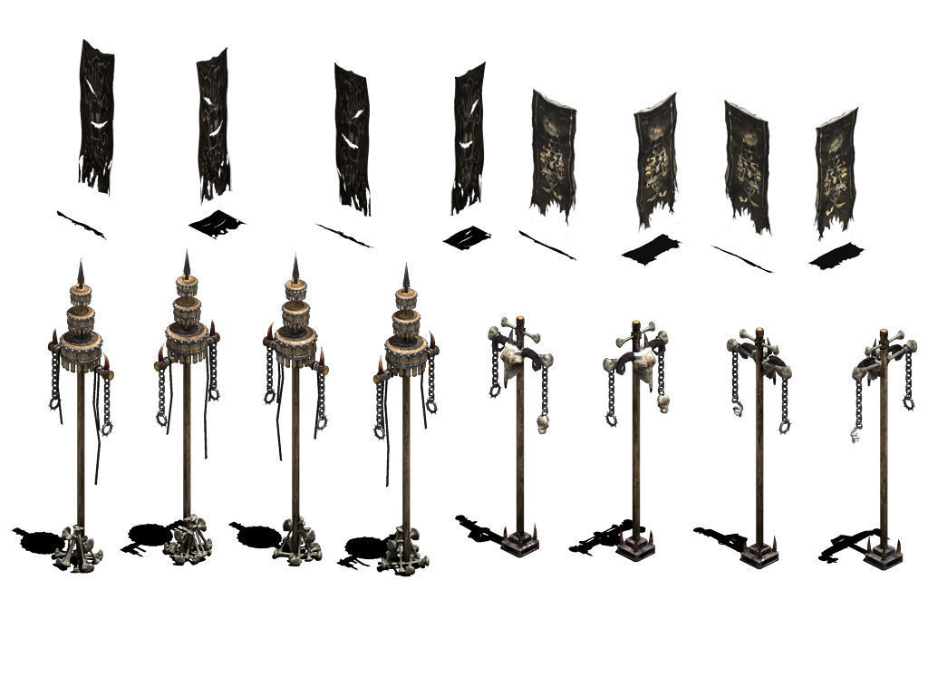 House flagpole - candlestick 3D model_5