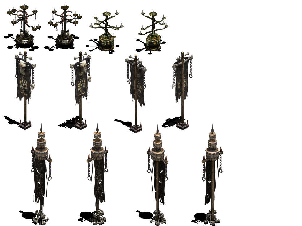 House flagpole - candlestick 3D model_3