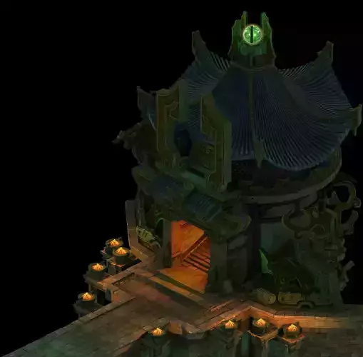 model - the entrance to the underground palace