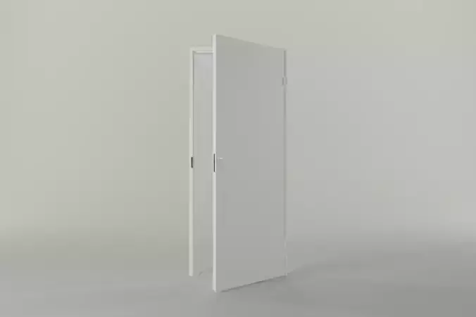 Simple White Door 3D model