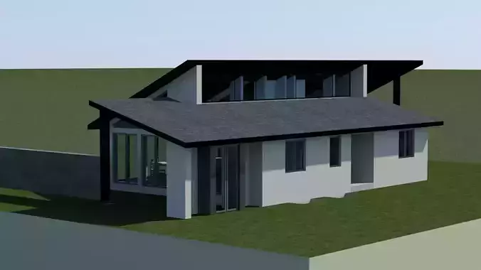 Architecture House EU Low-poly 3D model