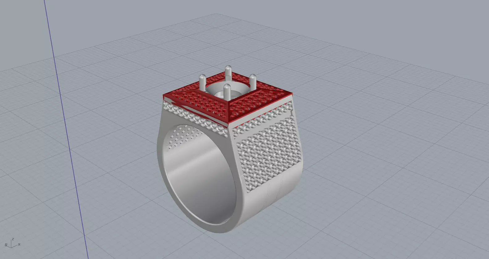 square ring 3D print model_0