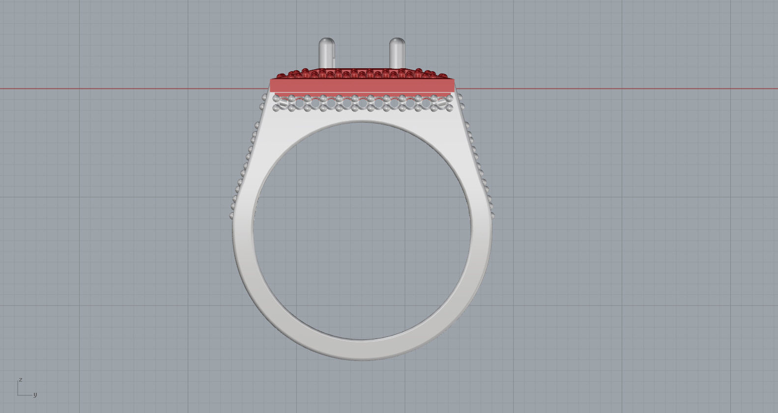 square ring 3D print model_2