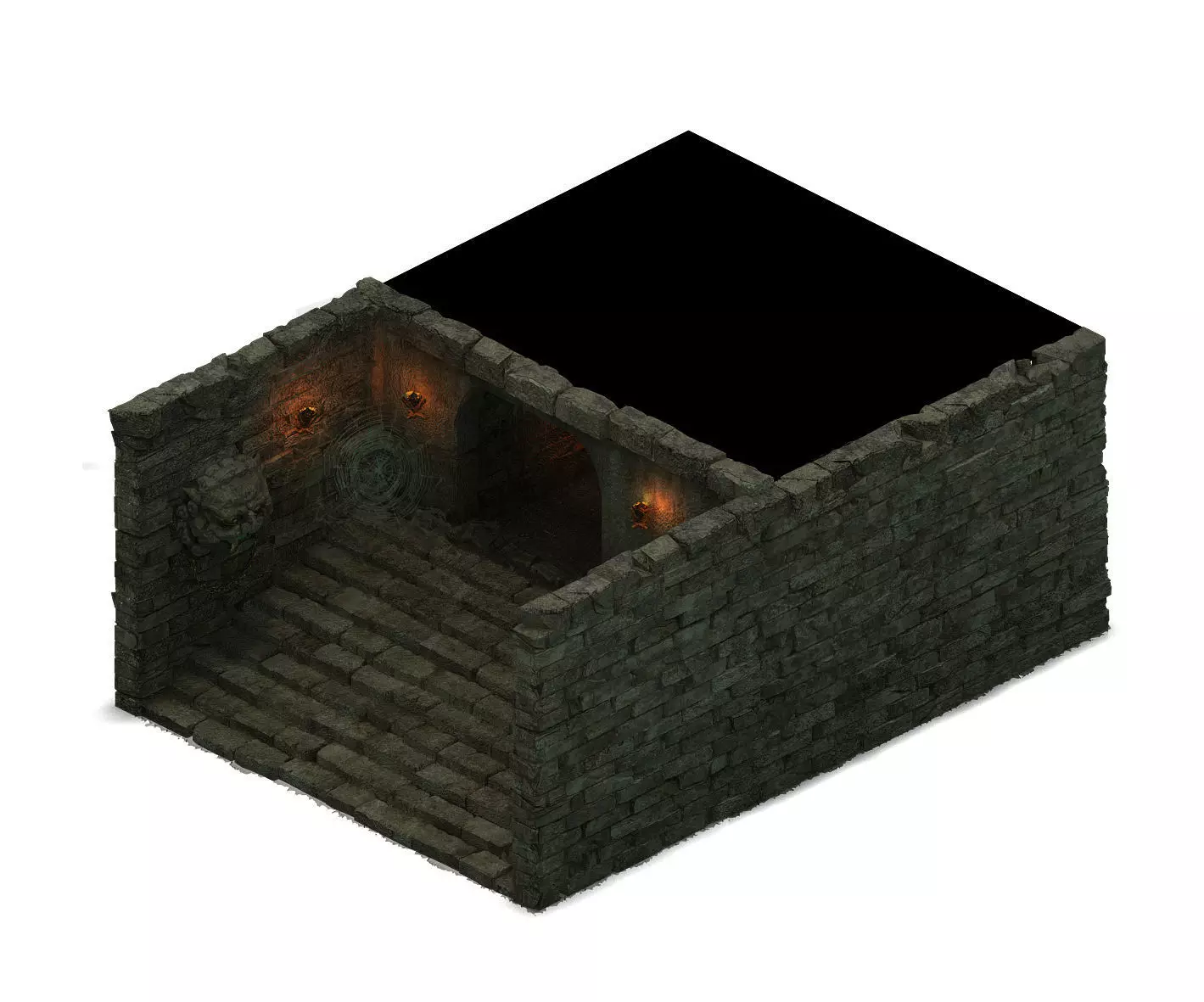 Underground palace - exit 3D model_1