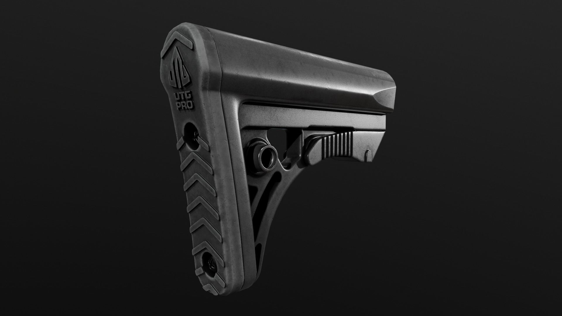 Leapers UTG PRO Model 4 Ops S3 AR15 Collapsible Buttstock Low-poly 3D model_17