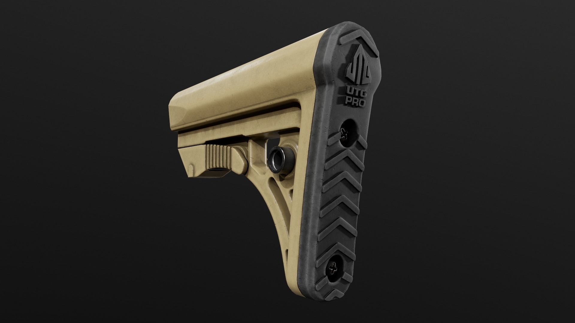 Leapers UTG PRO Model 4 Ops S3 AR15 Collapsible Buttstock Low-poly 3D model_15