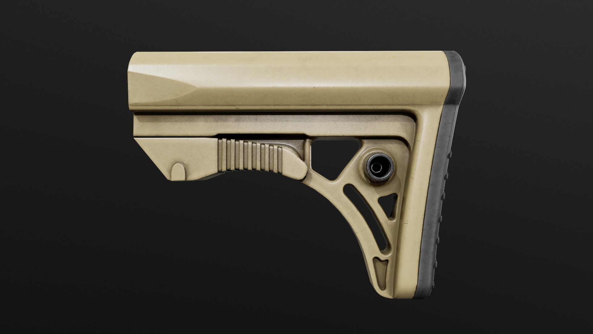 Leapers UTG PRO Model 4 Ops S3 AR15 Collapsible Buttstock Low-poly 3D model_13