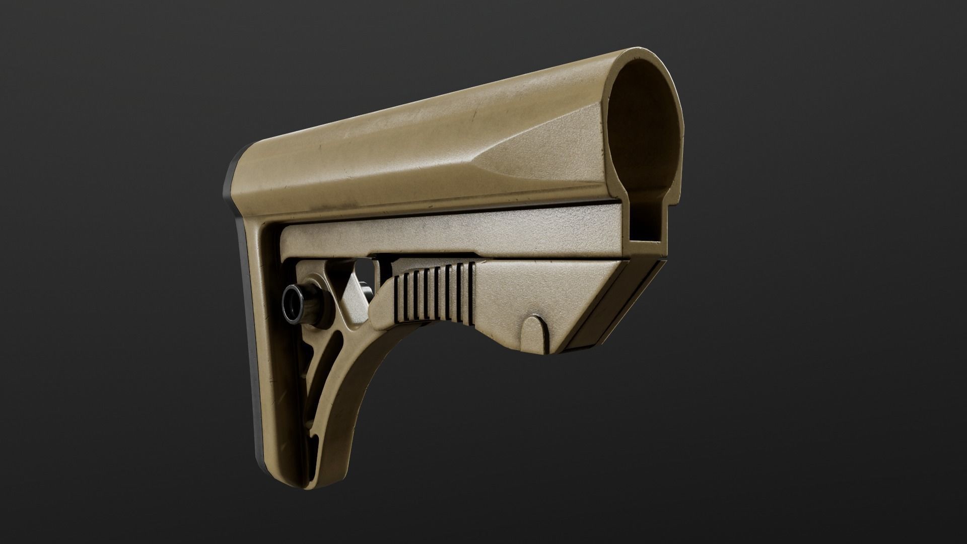 Leapers UTG PRO Model 4 Ops S3 AR15 Collapsible Buttstock Low-poly 3D model_7