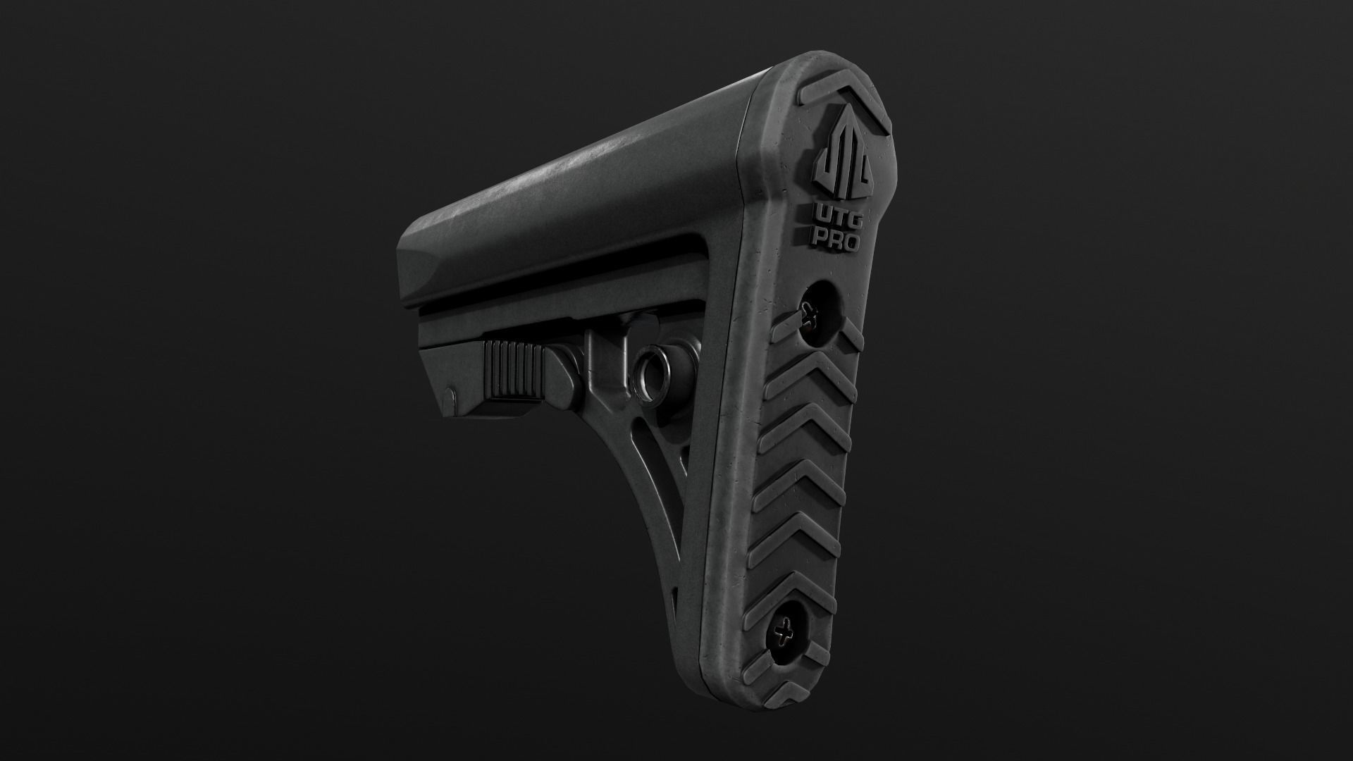 Leapers UTG PRO Model 4 Ops S3 AR15 Collapsible Buttstock Low-poly 3D model_14