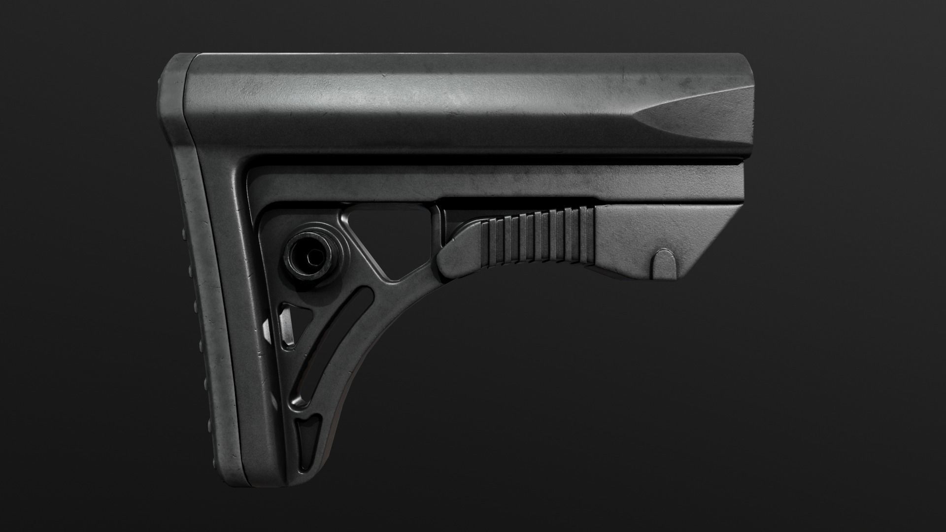 Leapers UTG PRO Model 4 Ops S3 AR15 Collapsible Buttstock Low-poly 3D model_4