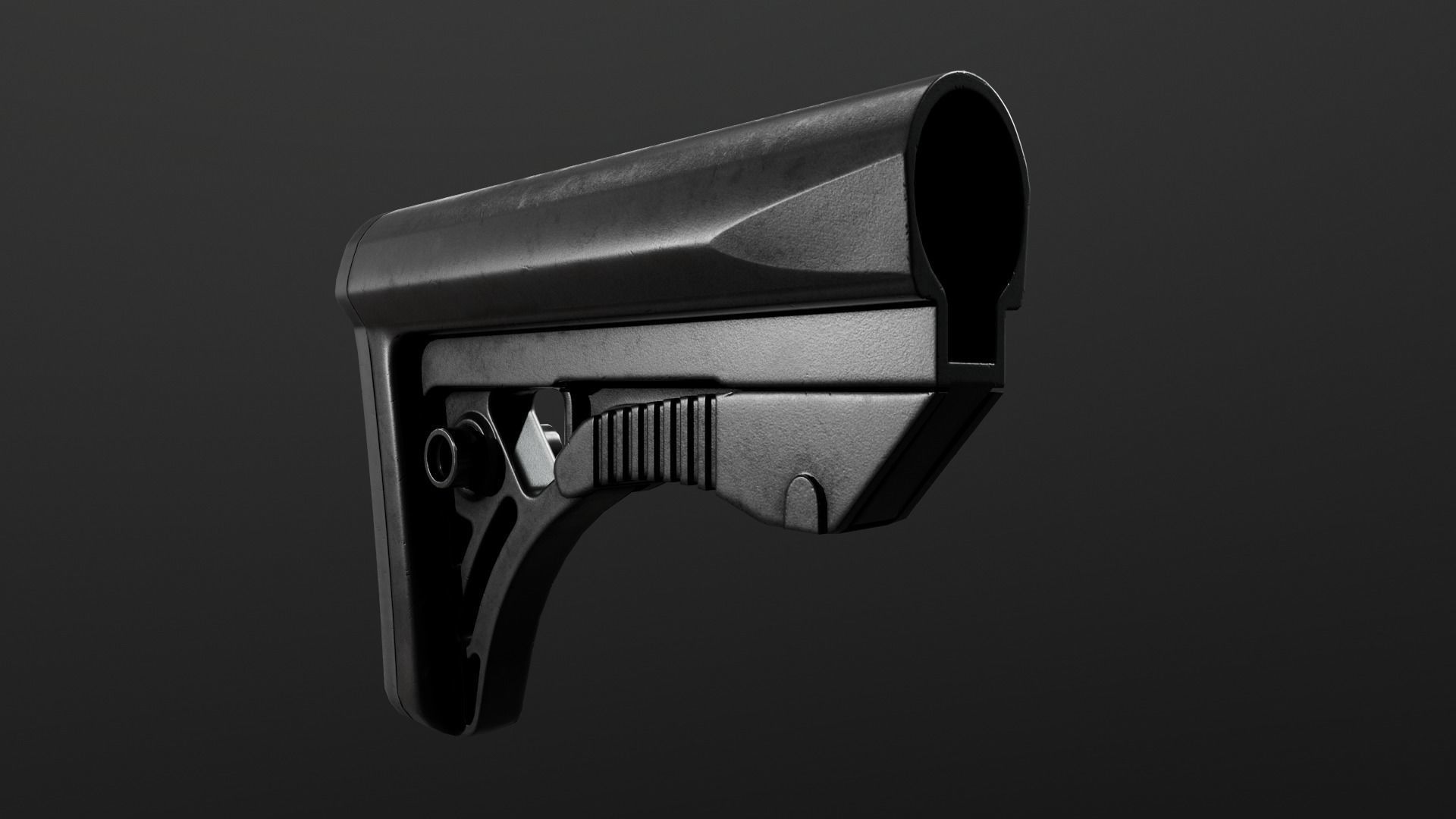 Leapers UTG PRO Model 4 Ops S3 AR15 Collapsible Buttstock Low-poly 3D model_6