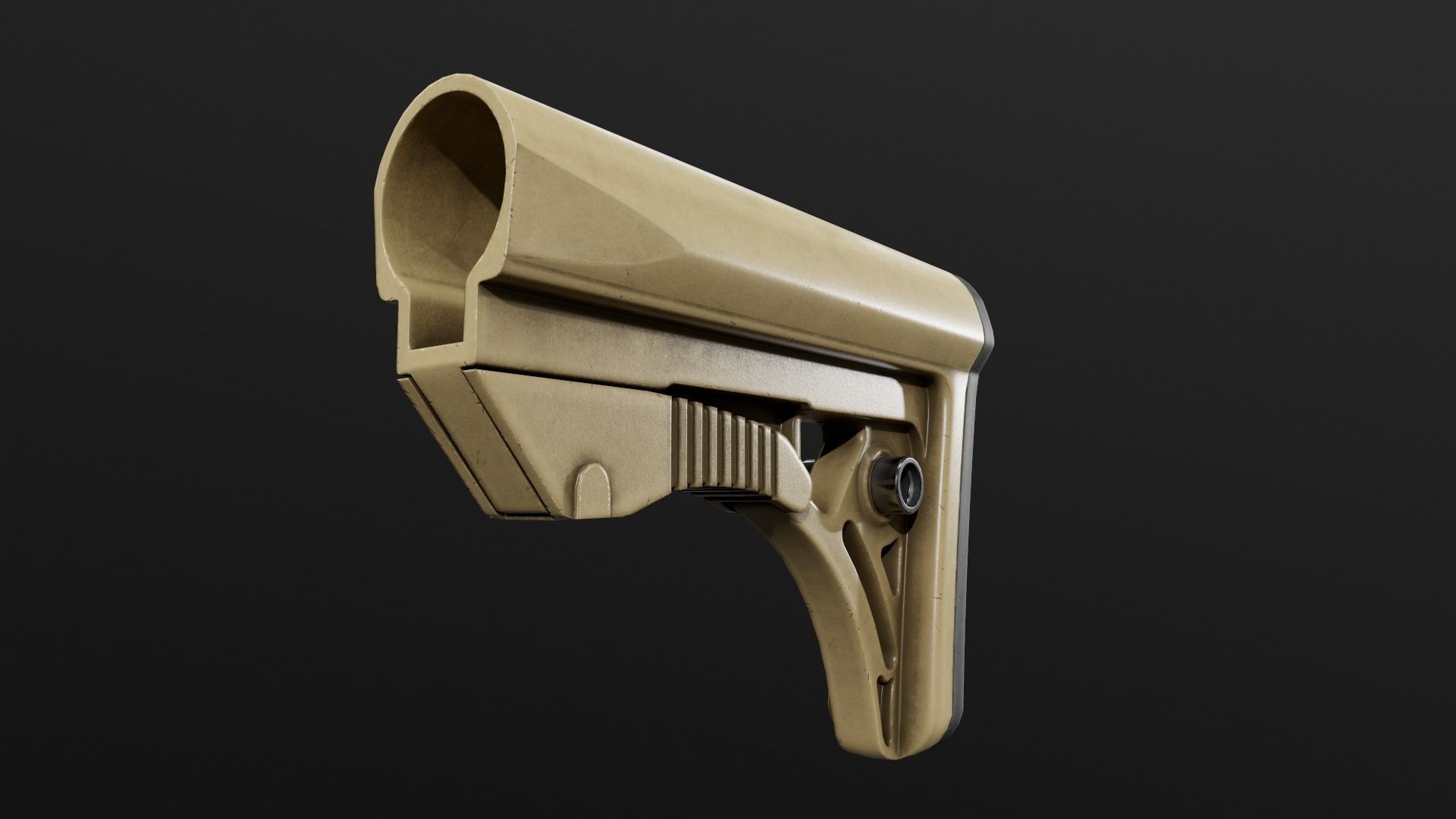 Leapers UTG PRO Model 4 Ops S3 AR15 Collapsible Buttstock Low-poly 3D model_11