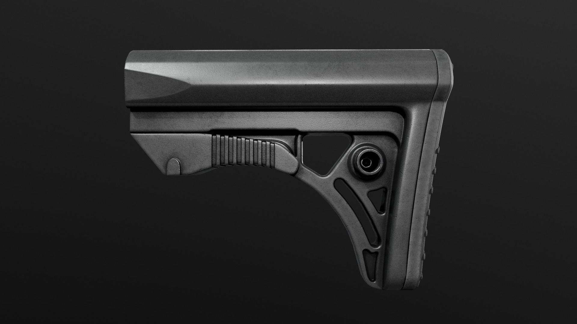 Leapers UTG PRO Model 4 Ops S3 AR15 Collapsible Buttstock Low-poly 3D model_12